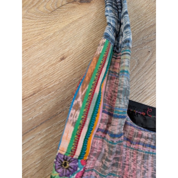 Bohemian Multicolored Textile Bag With Floral Embroidery - Picture 13 of 15